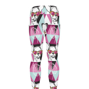 Hipster Chihuahua Pattern Print Men's leggings