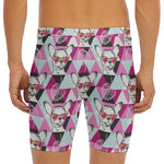 Hipster Chihuahua Pattern Print Men's Long Boxer Briefs