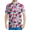 Hipster Chihuahua Pattern Print Men's Polo Shirt