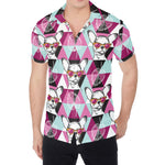 Hipster Chihuahua Pattern Print Men's Shirt