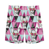 Hipster Chihuahua Pattern Print Men's Sports Shorts