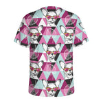 Hipster Chihuahua Pattern Print Men's Sports T-Shirt