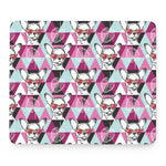 Hipster Chihuahua Pattern Print Mouse Pad