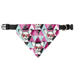Hipster Chihuahua Pattern Print Over The Collar Dog Bandana