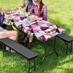 Hipster Chihuahua Pattern Print Picnic Table Cover