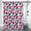 Hipster Chihuahua Pattern Print Premium Shower Curtain