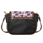 Hipster Chihuahua Pattern Print Saddle Bag