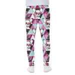 Hipster Chihuahua Pattern Print Scuba Joggers