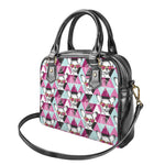 Hipster Chihuahua Pattern Print Shoulder Handbag