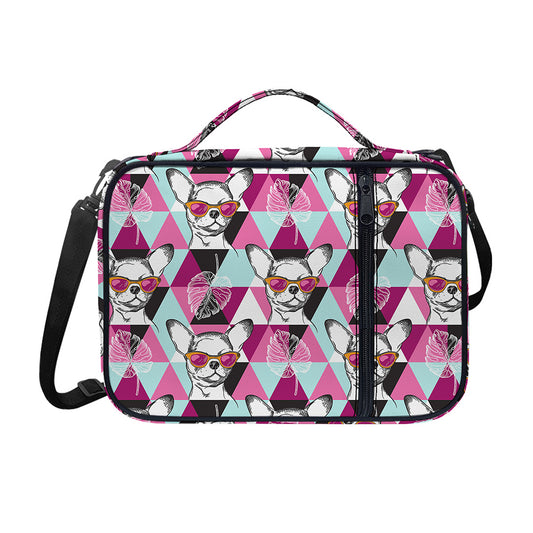 Hipster Chihuahua Pattern Print Shoulder Strap Bible Bag