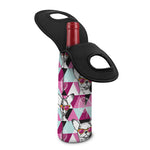 Hipster Chihuahua Pattern Print Single Neoprene Wine Tote