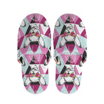 Hipster Chihuahua Pattern Print Slippers