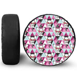 Hipster Chihuahua Pattern Print Tire Cover