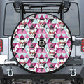 Hipster Chihuahua Pattern Print Tire Cover With Camera Hole