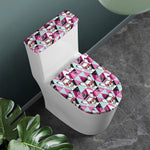Hipster Chihuahua Pattern Print Toilet Lid And Tank Cover Set