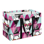 Hipster Chihuahua Pattern Print Utility Tote Bag