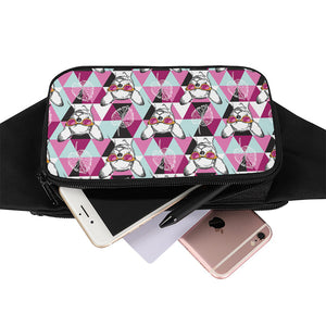 Hipster Chihuahua Pattern Print Waist Bag