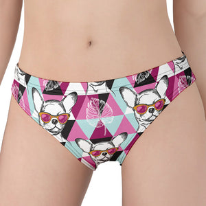 Hipster Chihuahua Pattern Print Women's Panties