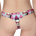 Hipster Chihuahua Pattern Print Women's Thong