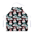 Hipster Frog Pattern Print Adjustable Apron