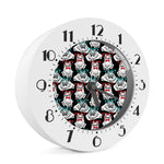Hipster Frog Pattern Print Alarm Clock