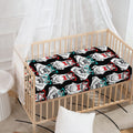 Hipster Frog Pattern Print Baby Crib Sheet