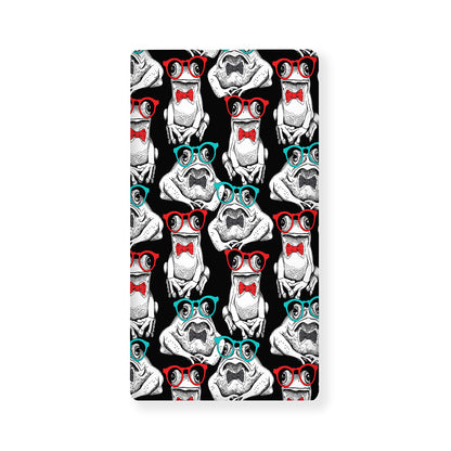Hipster Frog Pattern Print Baby Crib Sheet