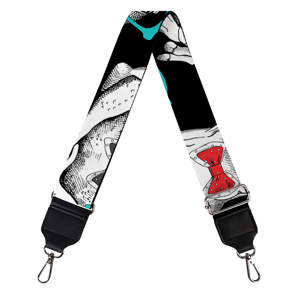 Hipster Frog Pattern Print Bag Strap