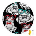 Hipster Frog Pattern Print Basketball