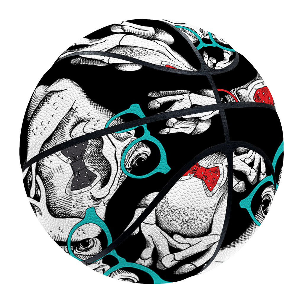 Hipster Frog Pattern Print Basketball