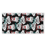 Hipster Frog Pattern Print Beach Towel