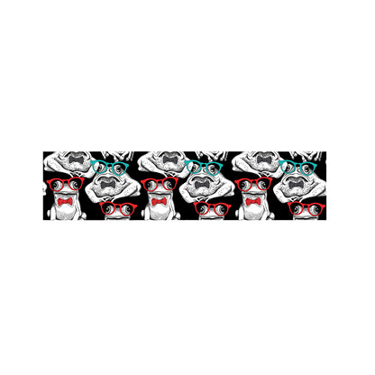 Hipster Frog Pattern Print Bed Runner