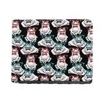 Hipster Frog Pattern Print Bifold Wallet