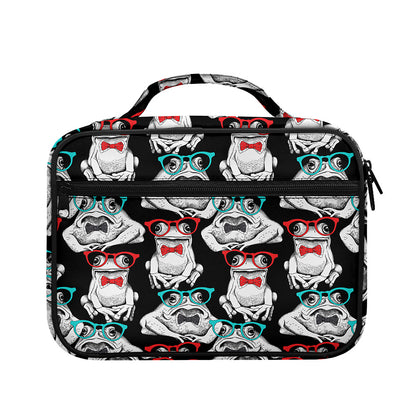 Hipster Frog Pattern Print Briefcase Bible Bag
