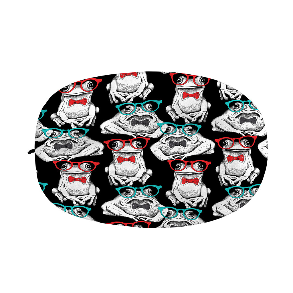 Hipster Frog Pattern Print Car Side Mirror Covers