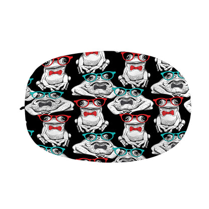 Hipster Frog Pattern Print Car Side Mirror Covers
