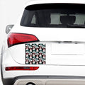 Hipster Frog Pattern Print Car Sticker