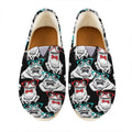 Hipster Frog Pattern Print Casual Shoes