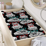 Hipster Frog Pattern Print Changing Pad Cover