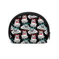 Hipster Frog Pattern Print Coin Purse