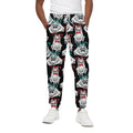 Hipster Frog Pattern Print Cotton Sweatpants