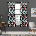 Hipster Frog Pattern Print Grommet Curtain Panels