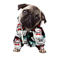 Hipster Frog Pattern Print Dog Zip Up Hoodie