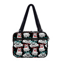 Hipster Frog Pattern Print Double Strap Bible Bag