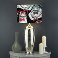 Hipster Frog Pattern Print Drum Lamp Shade