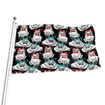Hipster Frog Pattern Print Flag