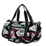 Hipster Frog Pattern Print Gym Bag