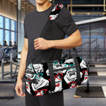 Hipster Frog Pattern Print Gym Bag