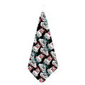Hipster Frog Pattern Print Hand Towel