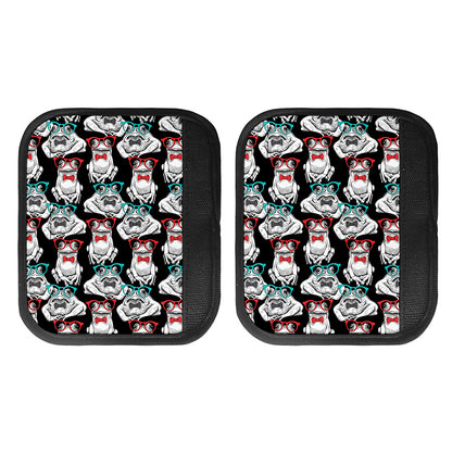 Hipster Frog Pattern Print Handle Covers